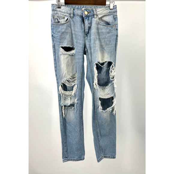 Refuge Distressed Jeans Light Wash Women's Size 6 - Picture 1 of 5